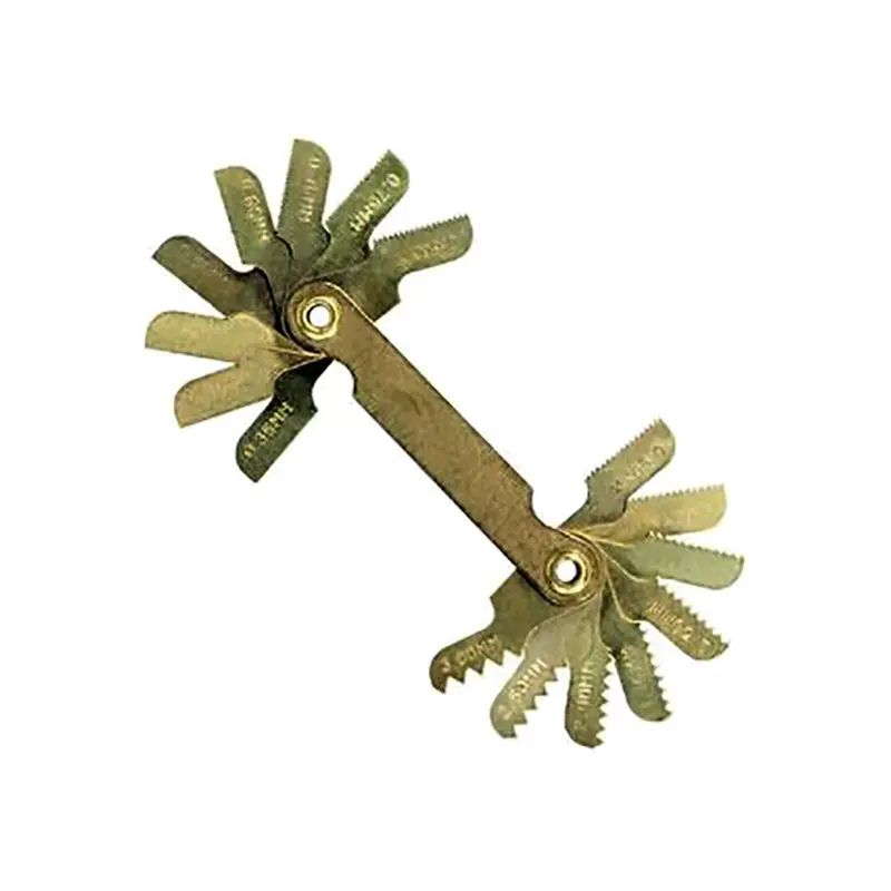 16 Leaf Standard And Metric Thread Pitch Gauge Han12017 Hanson 1