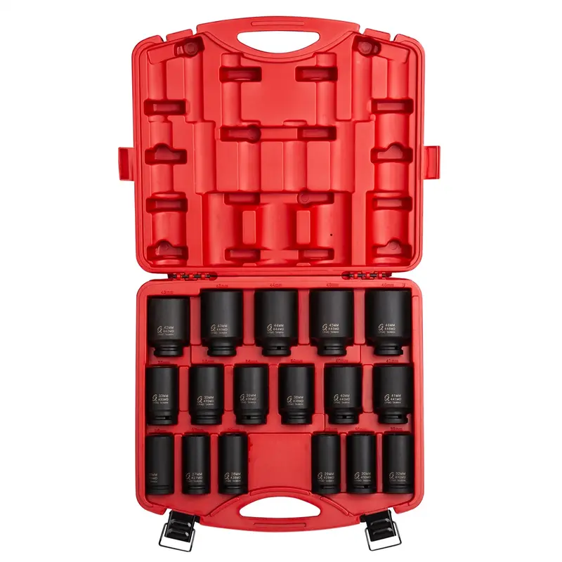 17-Piece 3/4 In. Drive 6-Point Metric Deep Impact Socket Set Sun4686 Sunex 1
