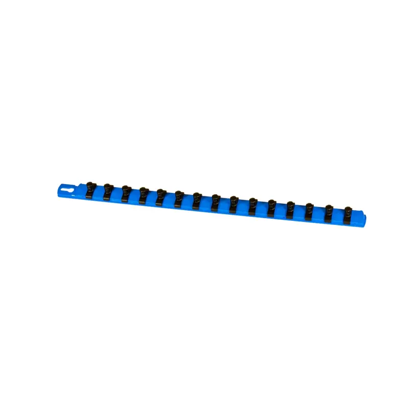 18 In. Socket Organizer, Blue W/ 3/8 In. Twistlock Clips Ern8404 Ernst Mfg. 1