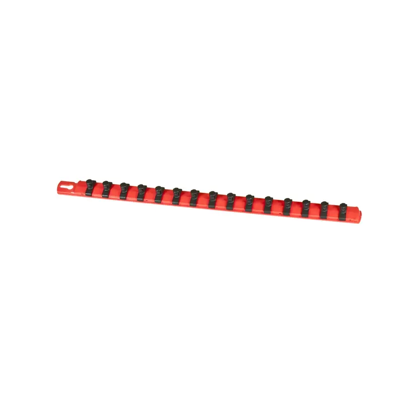 18 In. Socket Organizer, Red W/ 3/8 In. Twistlock Clips Ern8401 Ernst Mfg. 1