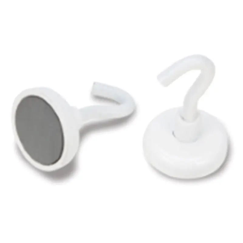 2 Pc. White Enamel Magnetic Hook Wlmw12511 Wilmar Corp. / Performance Tool 1