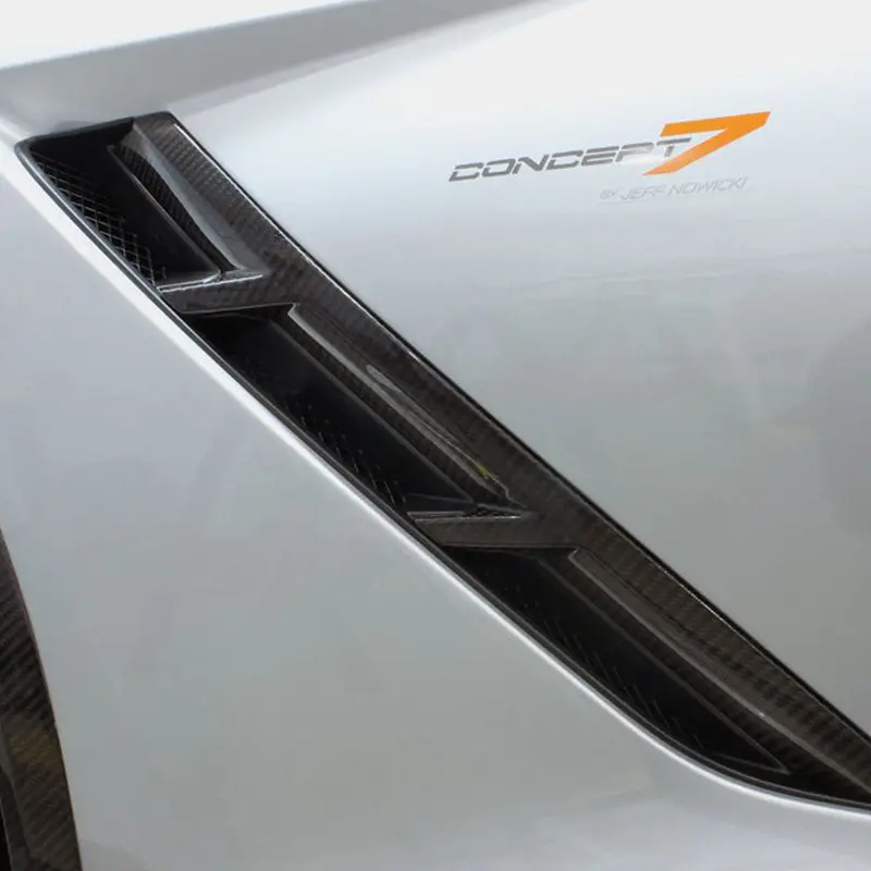 2014-19 Corvette Concept7 Carbon Fiber Front Fender Gills (2 Variations) 1