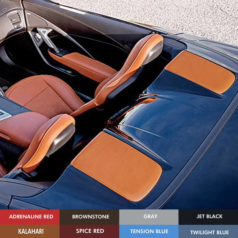2014-19 Corvette Concept7 Convertible Leather Tonneau Cover Inserts (8 Colors) (Ships In Approx. 3-4 Weeks) 1