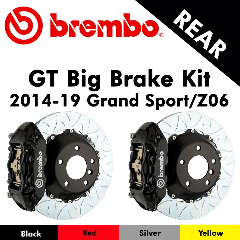 2014-19 Corvette Grand Sport/Z06 Brembo Gt Rear Big Brake Kit (4 Colors) (Ships In Approx. 3-4 Weeks) 1