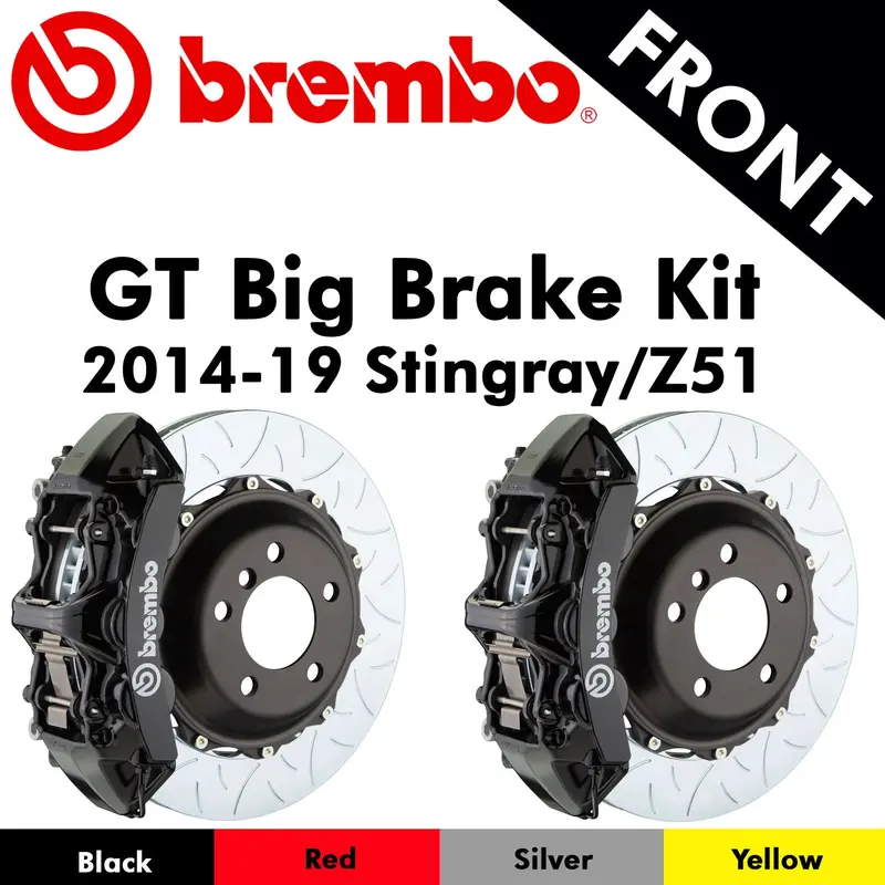 2014-19 Corvette Stingray/Z51 Brembo Gt Front Big Brake Kit (4 Colors) (Drop Ships In Approx. 3-4 Weeks) 1