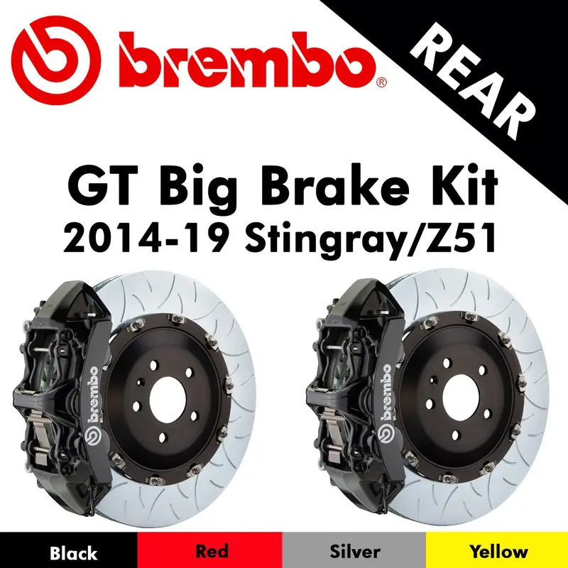 2014-19 Corvette Stingray/Z51 Brembo Gt Rear Big Brake Kit (4 Colors) (Drop Ships In Approx. 3-4 Weeks) 1