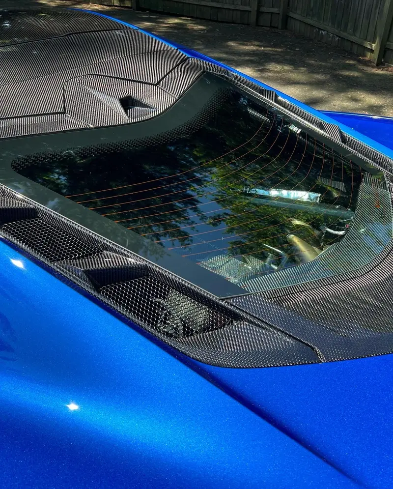 2020-2026 Corvette Concept8 Carbon Fiber 3-Piece Rear Backlight Trim Bezels (2 Variations) (Ships In Approx. 3-4 Weeks) 1