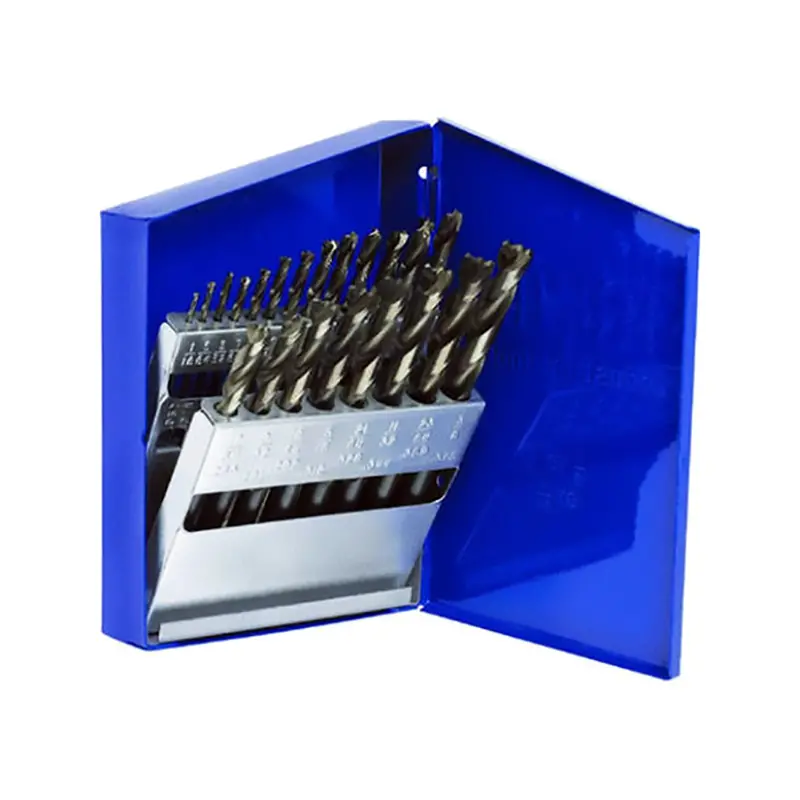 21 Piece Cobalt High Speed Steel Drill Bit Set Han63221 Hanson 1