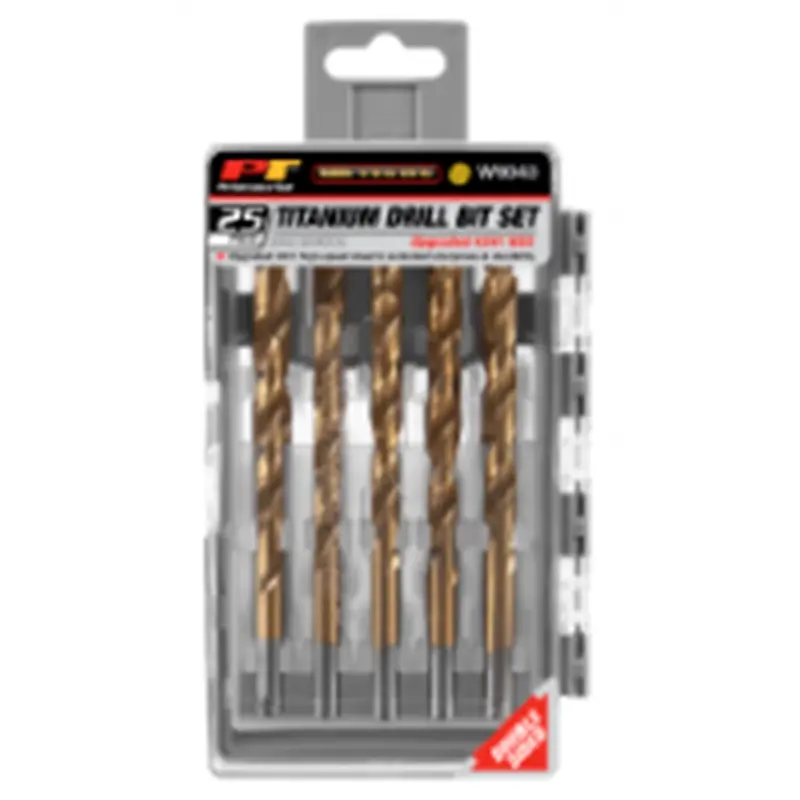25 Pc. Titanium Drill Bit Set Wlmw9043 Wilmar Corp. / Performance Tool 1