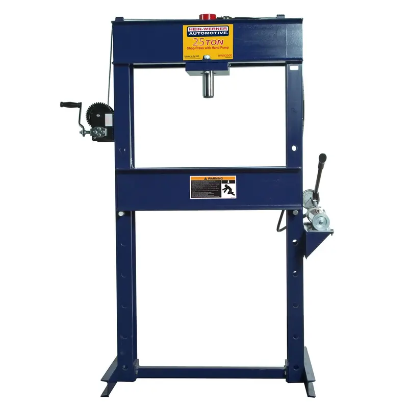 25 Ton Shop Press With Hand Pump Omehw93300 Omega 1