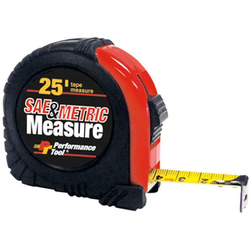 25' X 1" Sae/Mm Tape Measure Wlmw5124 Wilmar Corp. / Performance Tool 1