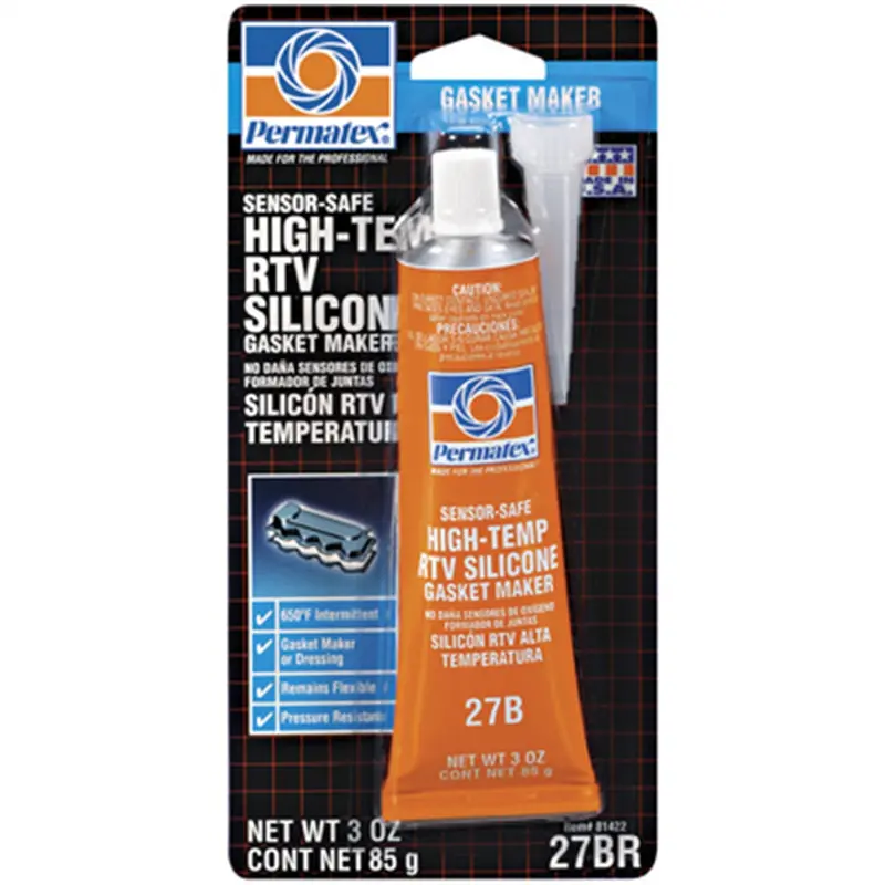 #27 Sensor Safe Hi Temp Rtv Silicone Gasket Maker, 3 Ounce Tube Carded Ptx81422-Can Permatex Inc 1