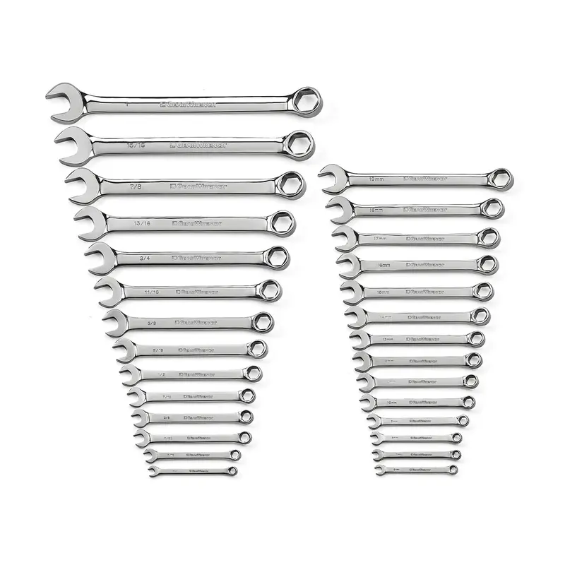 28-Piece 6-Point Sae/Metric Full Polish Combination Wrench Set Kdt81923 Gearwrench 1