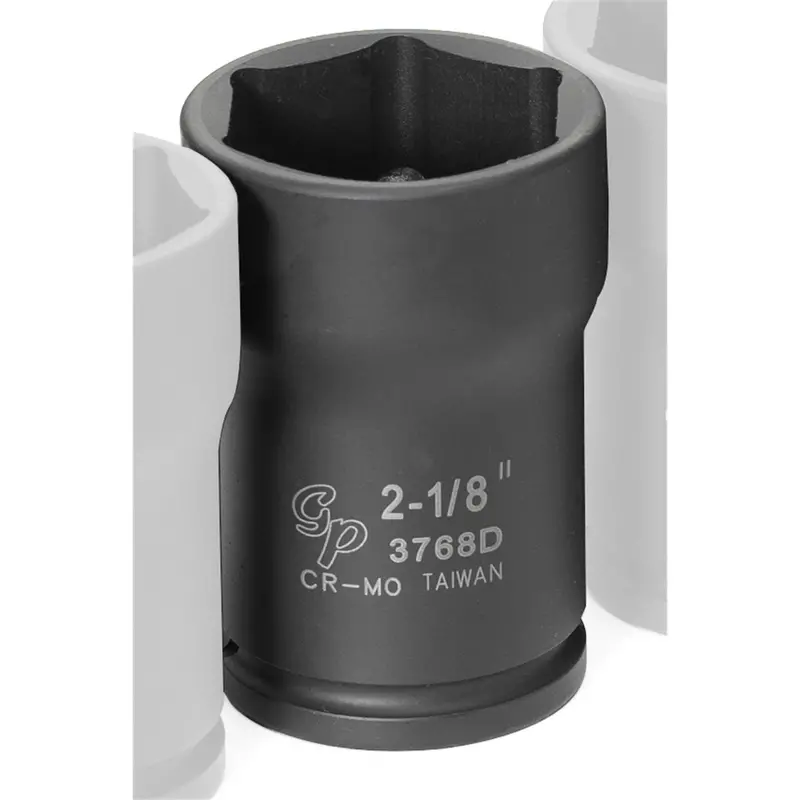 3/4 In. Drive Extra Thin Wall Truck Pinion Locknut Impact Socket - 2-1/8 In. Gre3768d Grey Pneumatic 1