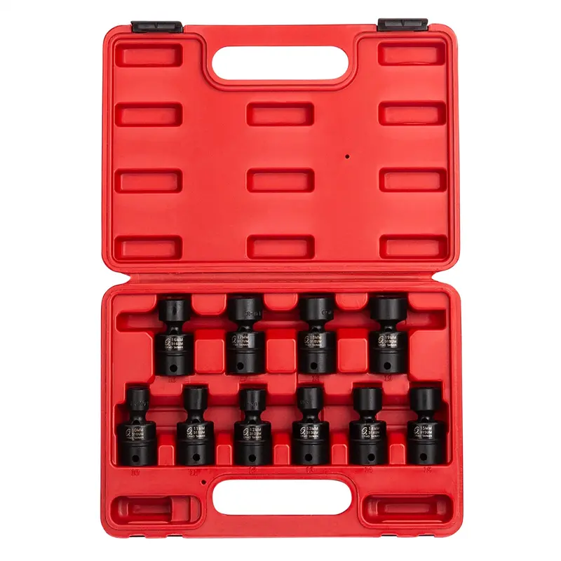 3/8" Drive 10 Pc. Metric Univ. Impact Socket Set Delete 6 Pt. Sun3657 Sunex 1