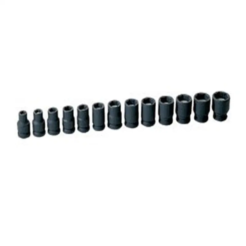 3/8" Drive 13 Pc. Metric Magnetic Impact Set Gre1213mg Grey Pneumatic 1
