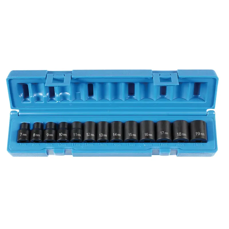 3/8" Drive 13-Piece Standard Metric Set Gre1213m Grey Pneumatic 1