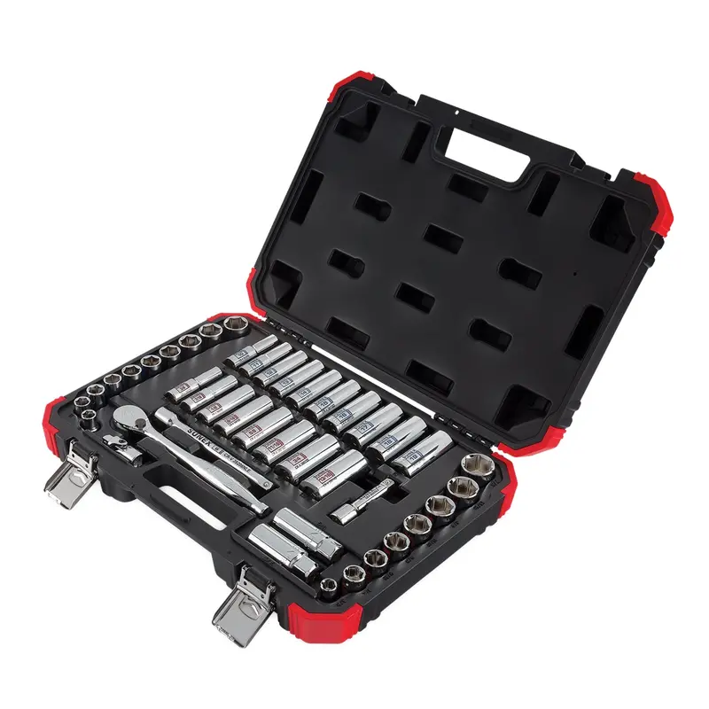 3/8" Drive 42 Piece Chrome Socket Set Sun3842 Sunex 1