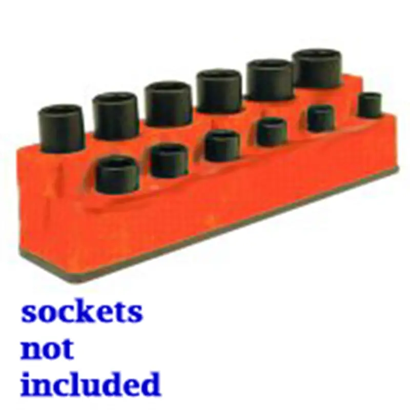 3/8 In. Drive 12 Hole Red Impact Socket Holder Mts1381 Mechanics Time Saver 1