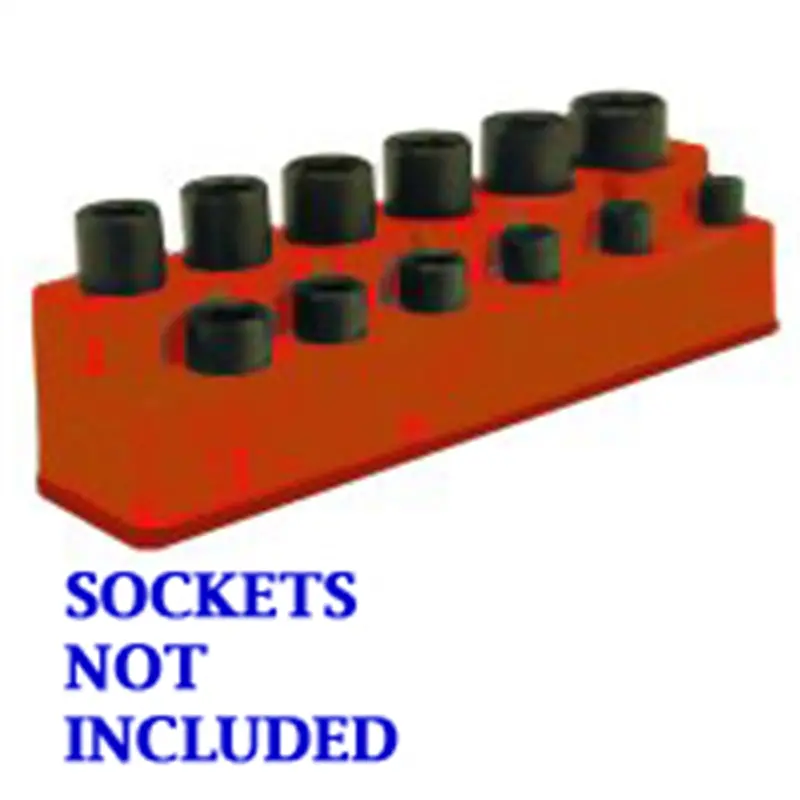 3/8 In. Drive 12 Hole Rocket Red Impact Socket Holder Mts1387 Mechanics Time Saver 1