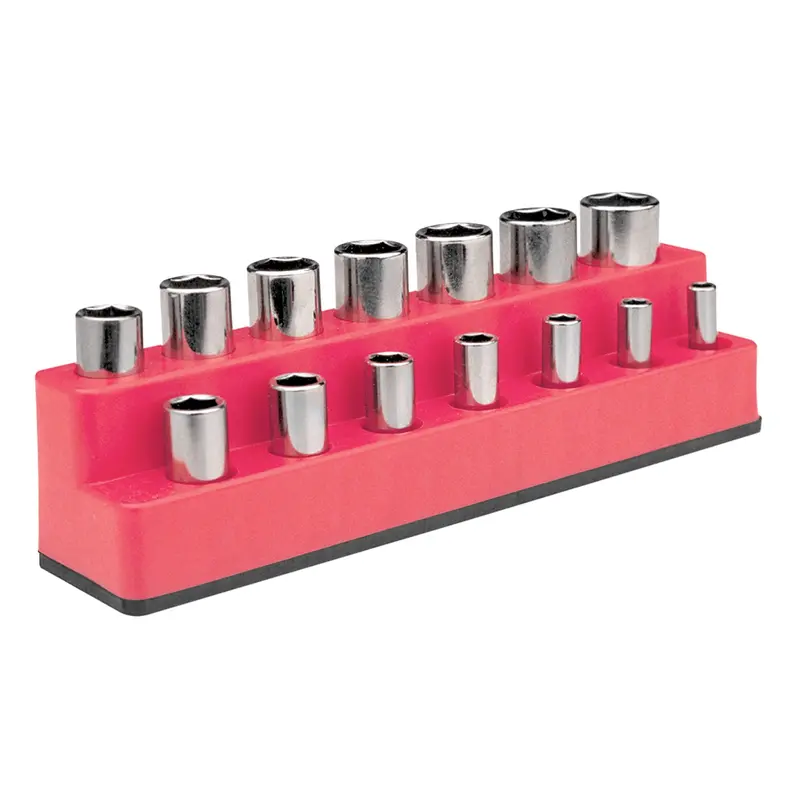 3/8 In. Drive 14 Hole Hot Pink Impact Socket Holder Mts1482 Mechanics Time Saver 1