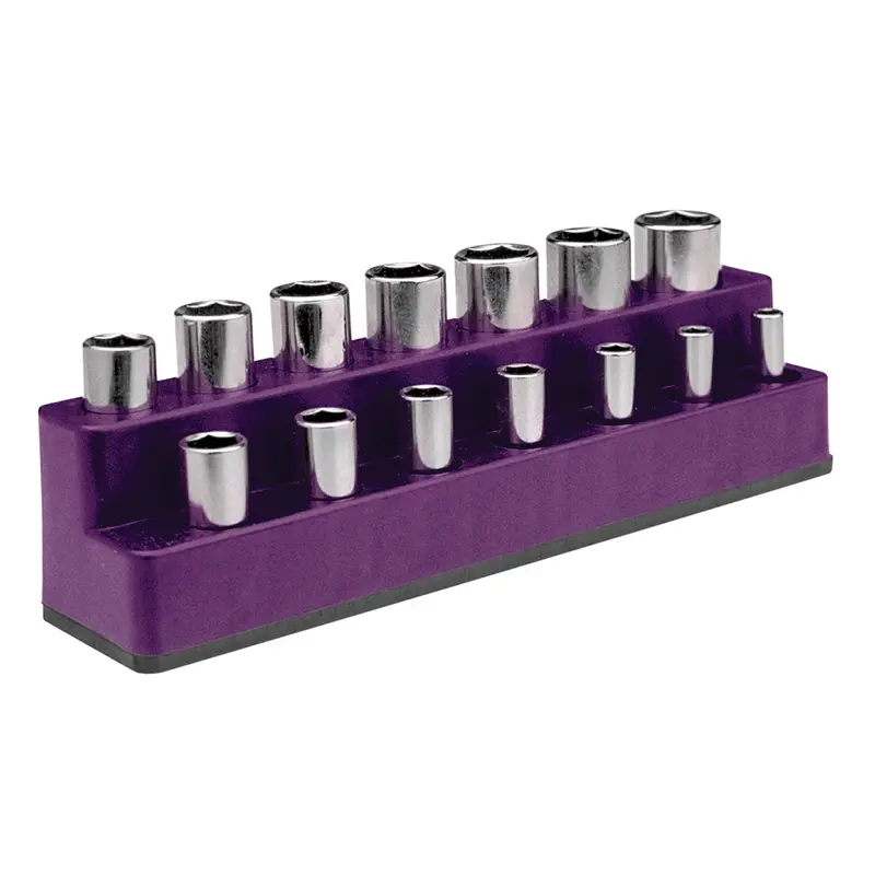 3/8 In. Drive 14 Hole Purple Impact Socket Holder Mts1489 Mechanics Time Saver 1