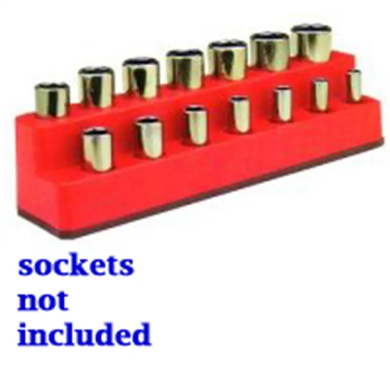3/8 In. Drive 14 Hole Red Impact Socket Holder Mts1481 Mechanics Time Saver 1