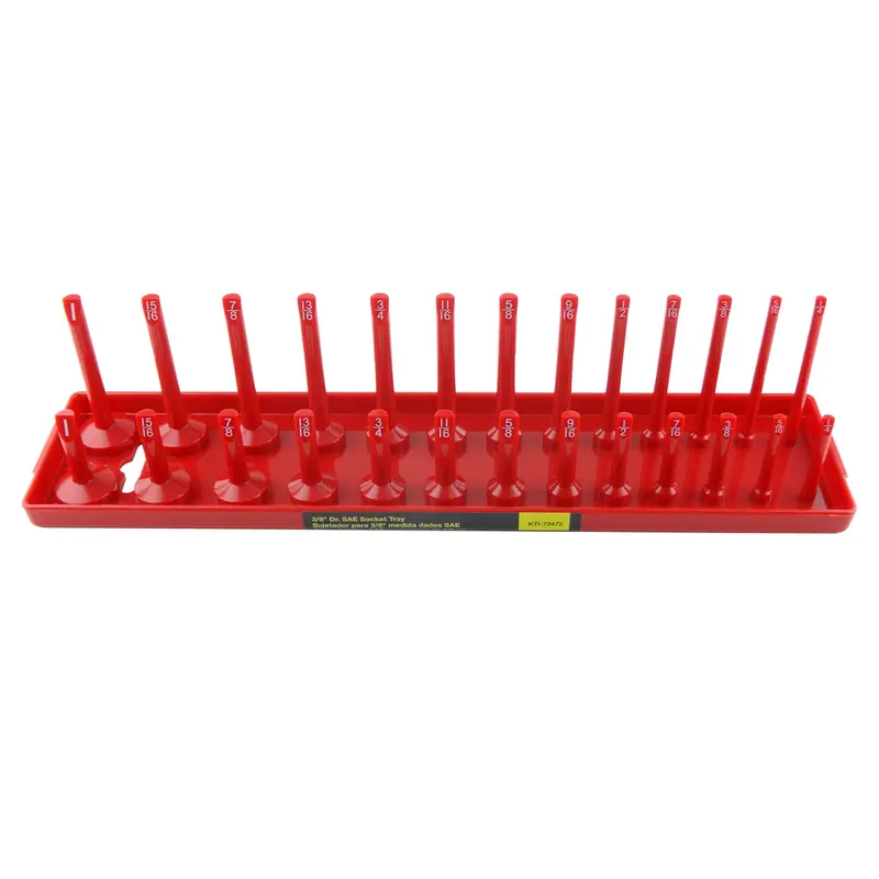 3/8 In. Drive Sae Fractional Socket Holder, Red Kti72472 K Tool International 1