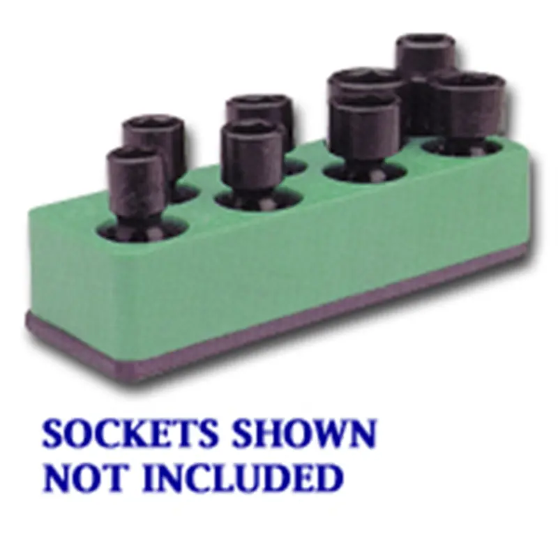 3/8 In. Drive Universal Dark Green 8 Hole Impact Socket Holder Mts886 Mechanics Time Saver 1