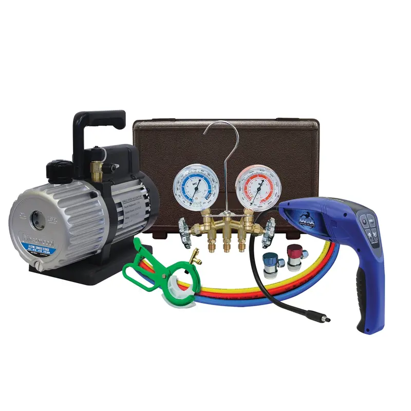 3 Cfm Vacuum Pump With 55100-R Leak Detector Msc90062-B-Kit Mastercool 1