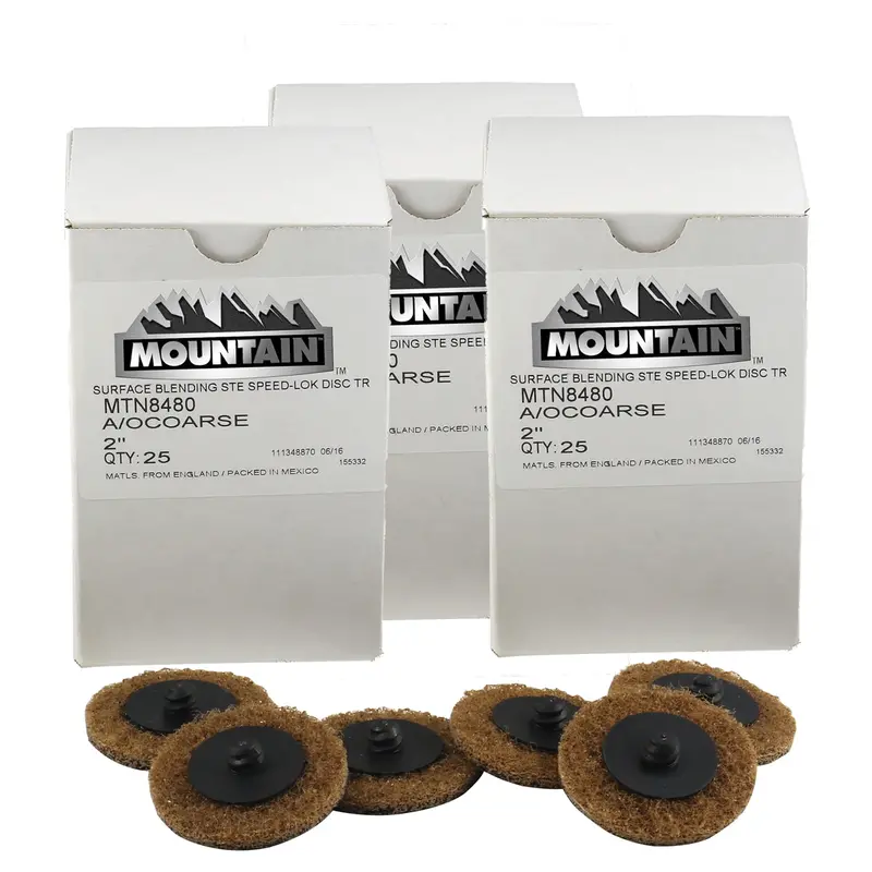 3-Pack Of 2" Twist And Lock Style Surface Prep Disc - 25/Box Mtn8480-3 Mountain 1
