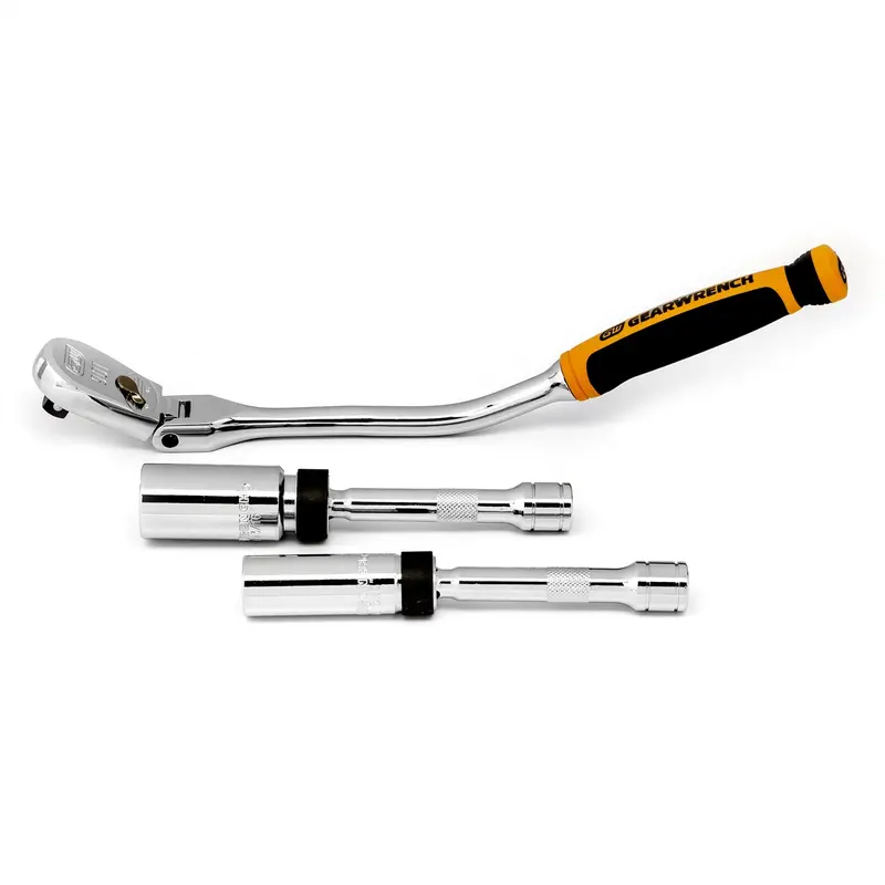 3 Pc. 3/8" Drive 90T Cushion Grip Ratchet Spark Plug Set Kdt81229t Gearwrench 1