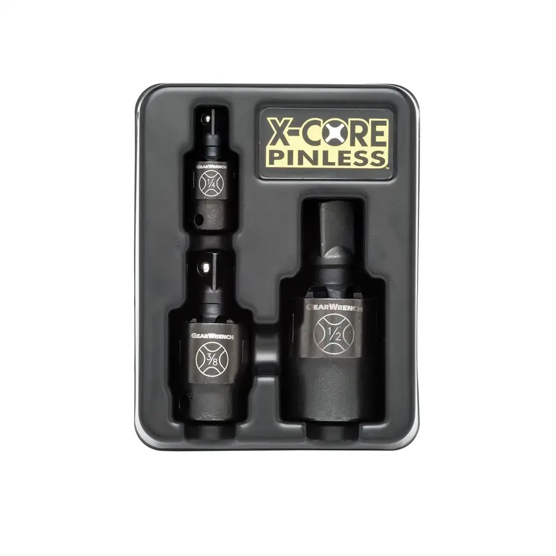 3 Piece 1/4", 3/8" & 1/2" Drive X-Core Pinless Impact Set Kdt84960 Gearwrench 1