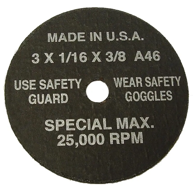 3" X 1/16" X 3/8" Cutoff Wheel  5 Per Package Sgt94860 Sg Tool Aid 1