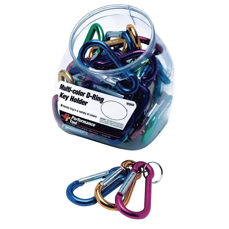 30 Individual Multi-Color D-Ring Key Holders Wlmw969 Wilmar Corp. / Performance Tool 1