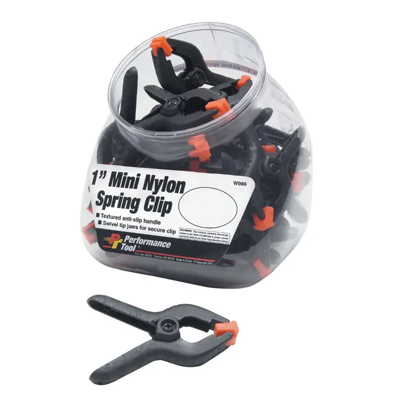 30 Piece 1" Mini Nylon Spring Clamp Fish Bowl Merchandiser Wlmw986 Wilmar Corp. / Performance Tool 1