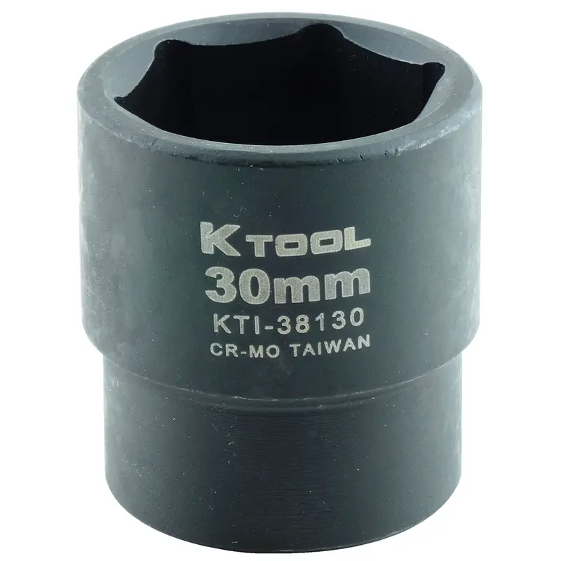 30Mm X 1/2" Drive 6-Point Metric Short Chrome-Moly Impact Socket (Ea) Kti38130 K Tool International 1