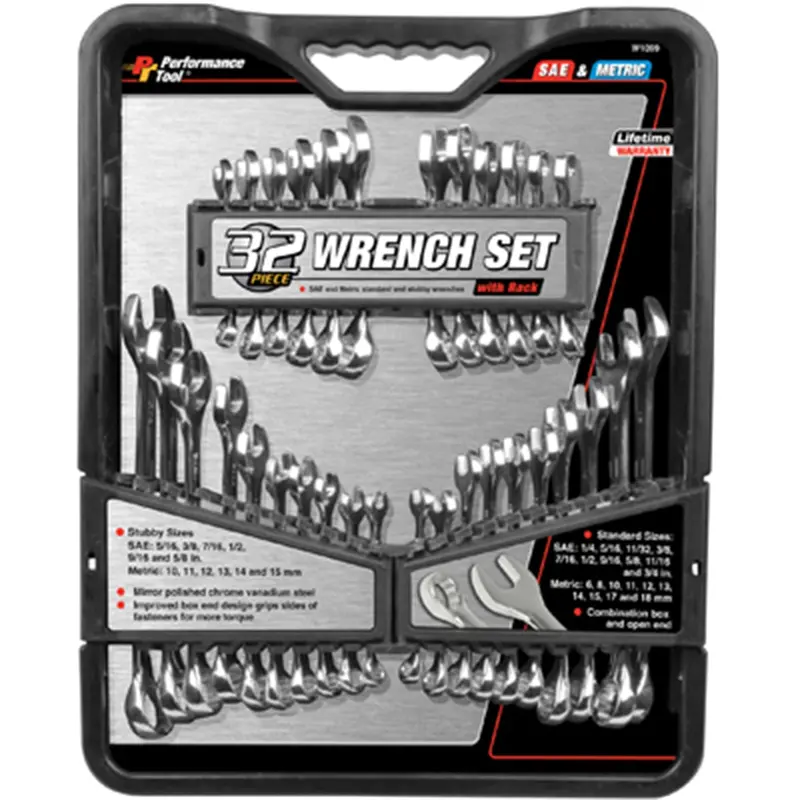 32Pc Sae & Met Wrench Set Wlmw1099 Wilmar Corp. / Performance Tool 1