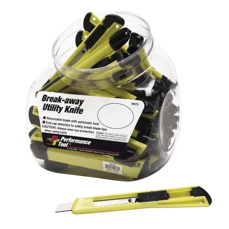 35 Piece Break-Away Utility Knife Fish Bowl Merchandiser Wlmw972 Wilmar Corp. / Performance Tool 1