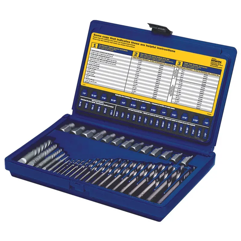 35 Piece Screw Extractor And Drill Bit Set Han11135 Hanson 1