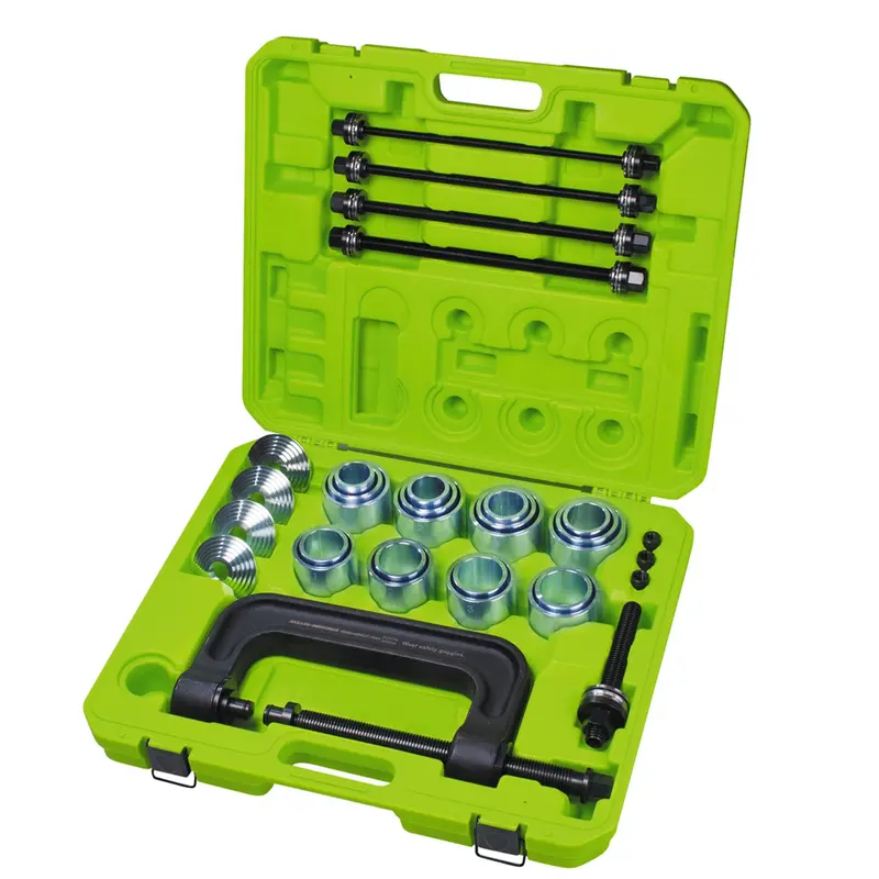 35 Piece Universal Press And Pull Sleeve Kit With Xl C-Clamp With Vibro Impact Spindle Mlk609400-460 Mueller - Kueps 1