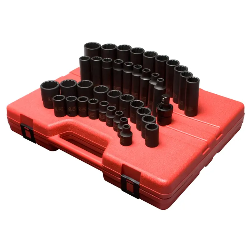 39-Piece 1/2" Drive 12 Point Metric Master Impact Socket Set Sun2699 Sunex 1