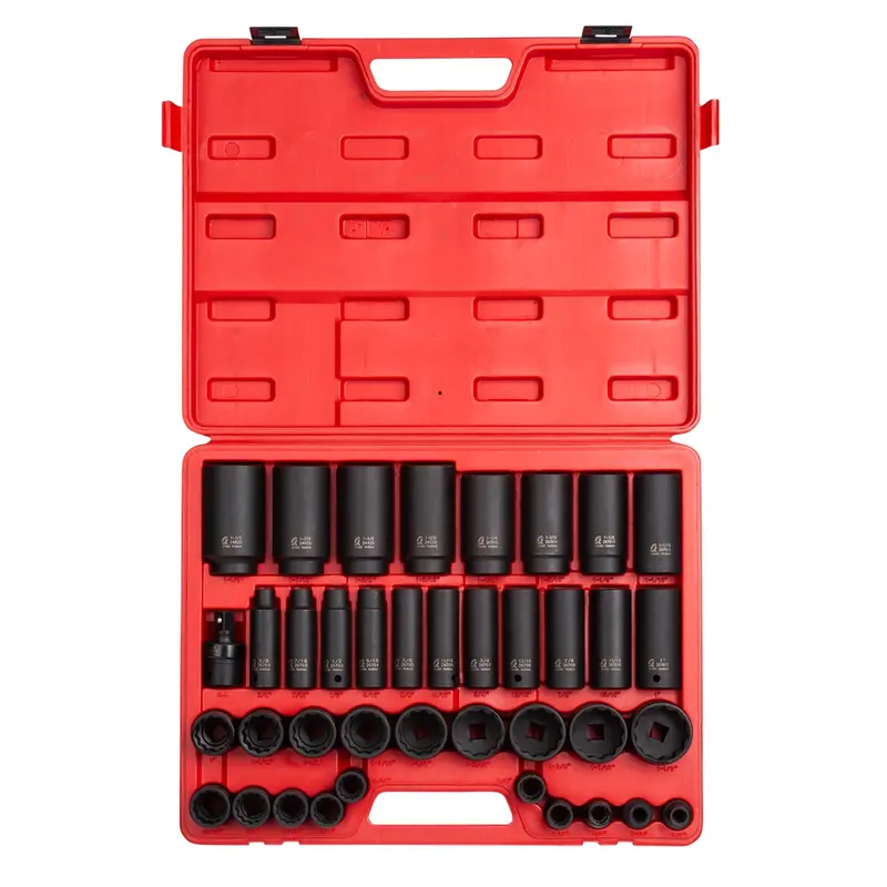 39-Piece 1/2 In. Drive 12-Point Fractional Sae Master Impact Socket Set Sun2698 Sunex 1