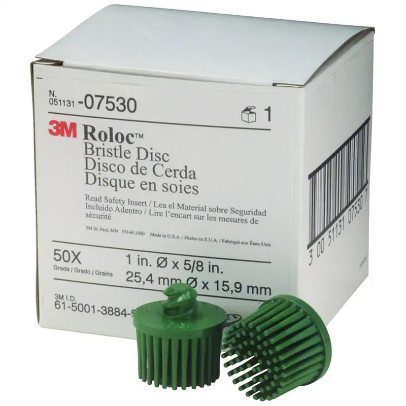 3M Scotch-Brite 1 In. 50-Grit Roloc Bristle Disc (10/Box) Mmm7530 3M 1