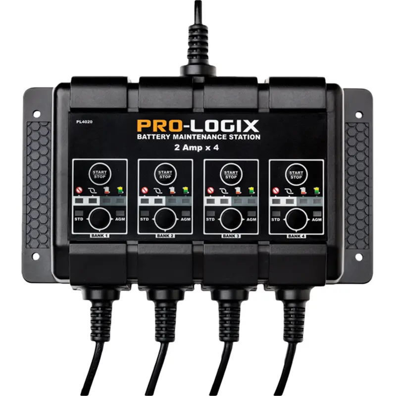4-Bank Solar Pro Logix 12V 2A Battery Charger Solpl4020 Clore Automotive 1