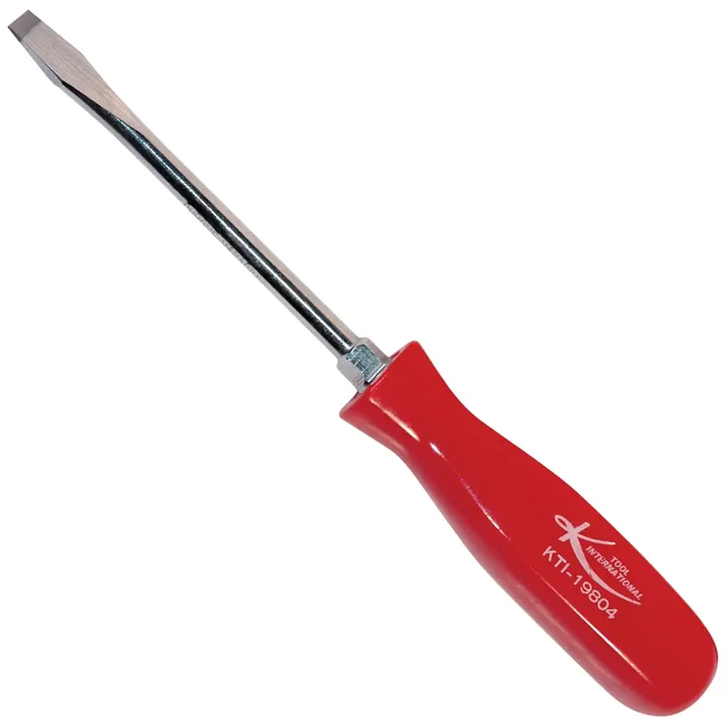 4 In. Slotted Screwdriver With Red Square Handle (Ea) Kti19804 K Tool International 1