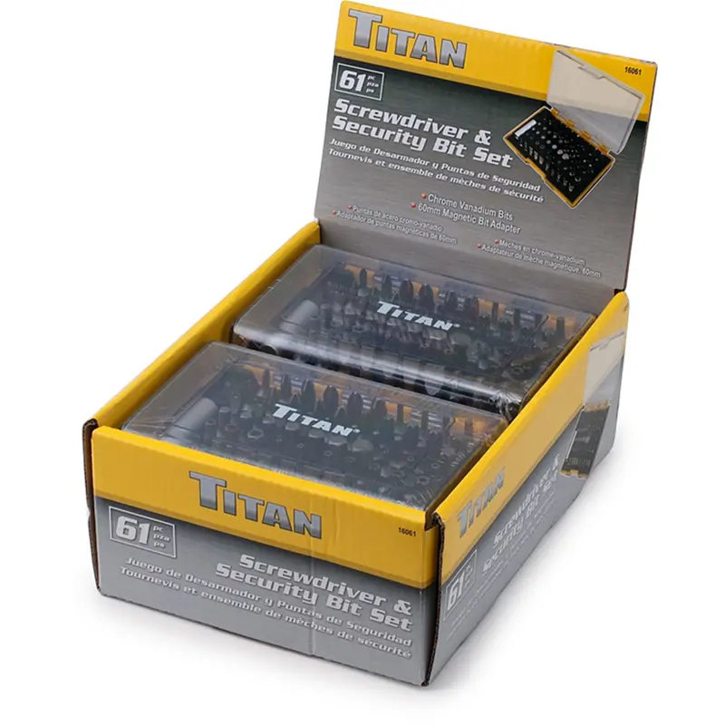 4 Pc Counter Display - 61 Pc. Bit Set Tit16061-4 Titan 1