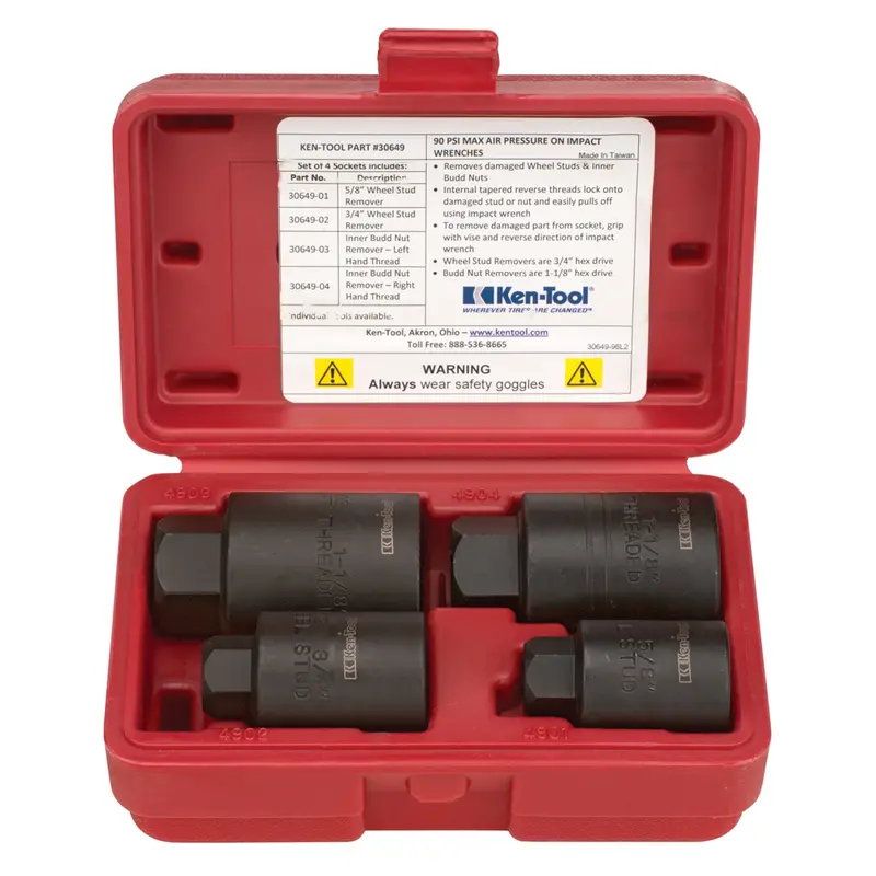 4 Pc. Hd Wheel Stud Remover Set Ken30649 Ken-Tool 1