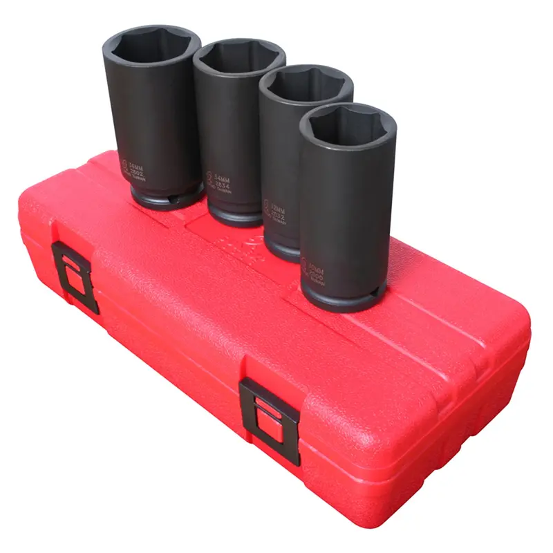 4 Piece 1/2" Drive Deep Spindle Nut Impact Socket Set  Sun2838 Sunex 1