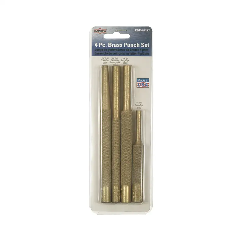 4 Piece Assorted Brass Punch Set May62277 Mayhew 1